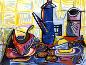 Cafetiere 3 1943 cubisme Pablo Picasso Peinture à l'huile